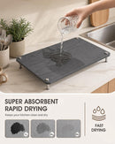 USELUCK Stone Dish Drying Mat,Quick Dry Diatomaceous Earth Mat