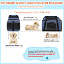 Petskd Top and Side Expandable Small Pet Carrier Airline Approved, Blue
