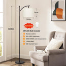 Ambimall 60" Floor Lamp with Remote and Stepless Dimmable Bulb, Black Pole — 2