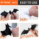 Piteno® 140Pcs Bats Halloween Decorations Party Supplies, Realistic PVC 3D Black Scary Bat Stickers for Creepy Home Decor Halloween Party Decorations DIY Wall Window Decal Bathroom Indoor | Standard — 4
