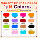 GOTIDEAL Chalk Markers,16 Colors Chalkboard Markers,6mm Reversible Tip — 3