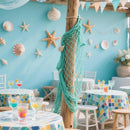 2 Pack Fish Net Decorations for Party, Natural Cotton Hawaiian Party Fishing Net Decorative, Nautical Themed Cotton Fishnet Under The Sea Pirate Ocean BeachHalloween Decor Blue | 2pack-blue — 3