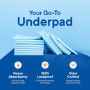 Chucks Pads Disposable [100-Pack] Multi-Purpose Pee Pads - Incontinence Underpads for Dog, Puppy & Diaper Changing Table Pad for Baby 17" x 24" Bed & Chair Liners - Pet Potty Training Pads — 7