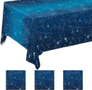 Space Tablecloth Gatherfun Space Stars Theme Party Supplies Starry Night Tablecloth Waterproof Plastic Galaxy Table Cover for Birthday Party Decorations 54x108 Inch 3PCS — 1