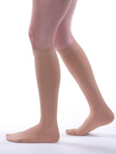 Allegro 20-30 mmHg Firm Knee High Compression Stockings for Men and Women | XXX-Large Wide Calf | Beige — 3