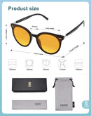 SOJOS Sunglasses Womens Trendy 2026 Retro Vintage Round Shades SJ2067,Large | Orange — 5