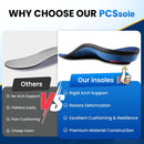 PCSsole Heavy Duty Plantar Fasciitis Insoles, 250+lbs Arch Support - Blue - Mens 9-9.5 | Womens 11-11.5(11.02")(278MM) — 6