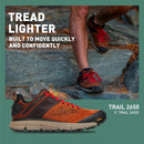 Danner Trail 2650 Hiking Shoes for Men - Durable Suede, Lightweight Textile with Breathable Mesh Lining, Ortholite Footbed & Vibram Traction Outsole - Brown/Red - Suede — 2