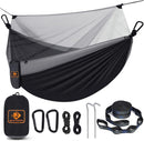 Camping Hammock with Net,Portable Lightweight Double Hammocks with Tree Straps and Solid D-Shape Hanging Hooks,Parachute Nylon Hammock for Backpacking Beach Backyard Patio Hiking — 1