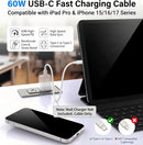 TZBAY 4-Pack (6ft 6ft 10ft 10ft) 60W USB C to USB C Fast Charging Cable 4