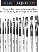 Nicpro 12pcs Artist Paint Brush Set, Paint Brushes for Acrylic Painting | Silver — 7