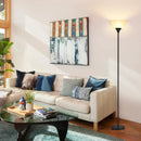 Coucrek Floor Lamp, LED Standing Lamps with White Plastic Shade, Black Modern Torchiere Floor Lamp, Tall Lamps for… — 7