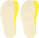 riemot 2 Pairs Memory Foam Wool Insoles for Crocs Clogs,Garden,Nurse,Chef,Wide Toe Box Shoes - Warm Replacement Thin Inserts for Women/Men Beige EU37-38/US 5 - 2 Pairs Wool Beige — 1