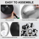 YMSZ Black and Silver Balloons Arch Garland Kit, Silver Party Balloons | Black & Silver — 4
