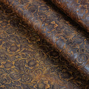 Genuine Leather Tooling Sheets Cowhide Western Cowboy, Leather Sheets for Crafts Tooling Sewing Wallet Earring Hobby (Yellow Brown_Wester Cowboy 8" x 12") — 1