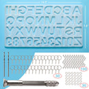 Mocoosy 134Pcs Alphabet Keychain Resin Molds Kit, Reversed Letter Number Silicone Mold Epoxy Resin Casting Molds Key… — 2