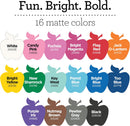Apple Barrel, Vibrant Spectrum Collection Acrylic Craft Paint, Promoabiii, each, 16 assorted matte colors, 2 Fl Oz, 16 Count — 3