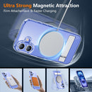 SPIDERCASE Magnetic for iPhone 16 Case,Built-in Kickstand,Clear — 6