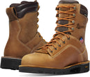 Danner 8” Quarry USA Waterproof Work Boots for Men - Full-Grain Leather with Gore-Tex, 3-Density Cushion Footbed & Traction Heel Outsole, EH Resistant - Distressed Brown — 1
