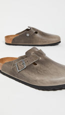 Birkenstock Unisex Boston Soft Footbed Leather Clog – Multi — 5