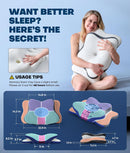 5X Pain Relief Cervical Neck Pillow for Neck Support, Ergonomic Cooling Side Sleeper Pillow for Sleeping, Odorless Contour Memory Foam Pillows, Orthopedic Bed Pillow for Side Back Stomach Sleeper - White — 6