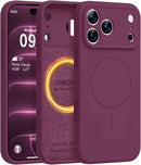 Vooii Magnetic for iPhone 18 Pro Max Case 6.9" Silicone, Burgundy — 1