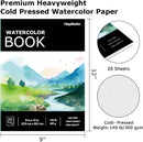 Hapikalor 9"x12" Watercolor Paper, 140lb/300gsm Water Color Paper, Black | 9" x 12" Pad — 5