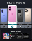 Goton 3 in 1 for iPhone 16 Case with Privacy Screen Protector Blue — 2