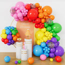 162 Pcs Colorful Rainbow Balloons Arch Kit, Diffrent Size Rainbow Balloon Garland, Globos De Colores for Party Decoration Birthday Party Supplies. | Multi — 1