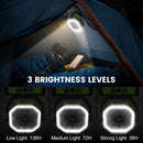 Odoland 30000mAh Camping Fan with LED Lantern, Rechargeable Battery Fan — 3