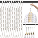 10 Pack Space Saving Hangers, Closet Organizer & Storage for Clothes, Ivory — 1
