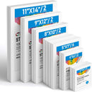 GOTIDEAL Canvas for Painting, 14 Pcs Muti Pack Stretched Painting Canvas | White | Multi Pack-14 Pcs — 1