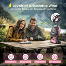 Peouix Portable Rechargeable Fan, 20000mAh Cordless Battery Powered Camping Tent Fans with LED Lantern, Operated Outdoor Ventiladores for Travel Camp Fishing Office Home Essentials — 3