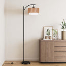 SUNMORY Arc Floor Lamps for Living Room, Rattan Standing lamp with 12W Bulb — 8