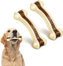 Sosation Bones Shaped Dog Toys for Aggressive Chewers, 2 Pack Christmas Dog…