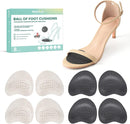 Leather Metatarsal Pads Women - Welnove 4 Pairs Ball of Foot Cushions for Women Men Comfort Anti Slip Forefoot Pads Inserts for High Heels, Sandals, Flats, Pumps and Mules All Day Pain Relief 1