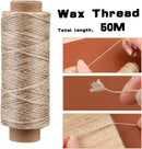 Ftyiwu Waxed Thread 55 Yards Sewing Waxed Thread for Leather Khaki | 55Yard — 5