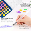 GETHPEN 48 Colors Watercolor Paint Set, 3 Brushes 1 Water Color Brush pen | Blue — 4