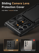 Vihibii for Samsung Galaxy S24 Ultra Case Wallet with Card Holder, Black — 4