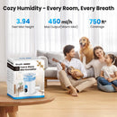 Humidifiers for Bedroom Large Room -GloryAir 6L Cool & Warm Mist Humidifier