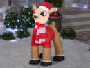 Gemmy 42" Inflatable Airblown Standing Rudolph in Santa Outfit — 2