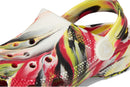 Crocs Unisex-Child Classic Watercolor Marbled Clog | 5 Toddler | Varsity Red/Multi — 6