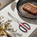 HINMAY Stainless Steel Scissor Tongs 10-Inch and 12-Inch Set, Set of 2 — 7