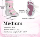 Jewlri Walking Boot for Broken Foot Injury, Air Cam Walker Boot, M - Grey & Light Pink — 4