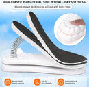 Steppers Insoles for Men & Women, 4D Memory Foam Cloud Footstr Insoles with Arch Support, Comfortable & Breathable Massage Shoe Inserts for Foot Pain & Fatigue (Black, US M 7-11/W 8.5-13.5) — 3