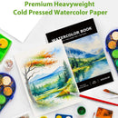 Soucolor Watercolor Paper Pad 9x12 140lb Cold Press 40 Sheets Art Supplies | Satind Black | 9" x 12" (Pack of 1) — 5