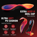 Plantar Fasciitis High Arch Support Insoles for Men & Women - for Flat Feet & Achilles Tendonitis, 240 lb Heavy Duty Work Boot Insoles with Shock Absorption & Arch Pain Relief - L - Orange — 4