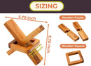 BSIRI Wooden Brain Teasers for Adults Logic Games Gift Puzzle and Mind Teasers for Senior of the Cross Out Tricky Games Wood IQ Puzzles Challenging to Open Trick Lock — 3