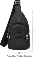 Banelu Small Sling Backpack Crossbody Bags for Women Men, Small Sling Bag Cross Body Bag Fanny Packs Crossbody Purses - Black — 2