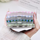 Cute Striped Case for iPhone 15 6.1",Pink/Yellow — 4